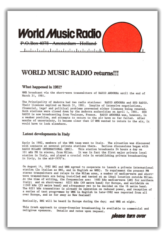 WMR flyer 1983